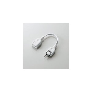 エレコム ACアダプタ用電源延長コード 1個口 0.1m ホワイト T-ADR1WH T-ADR1WH
