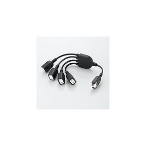 エレコム ACアダプタ用電源延長コード 4個口 0.2m ブラック T-ADR4BK T-ADR4BK