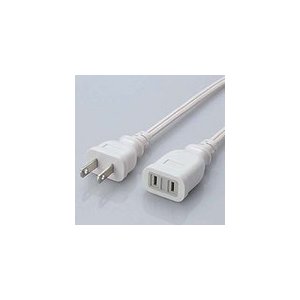 エレコム 電源延長ケーブル 2ピン-2ピン 3m T-E2230