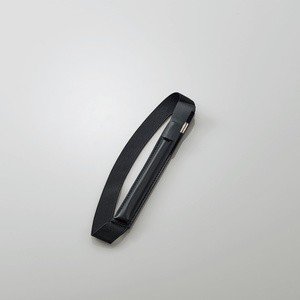 アップルペンシル専用/バンド付きソフトレザーペンケース/9.7-11インチ用/ブラック