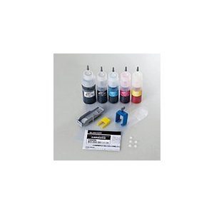 エレコムキヤノン用詰め替えインク5色セット 5色セットモデル 各5回分 THC-351350SET5 || CANON BCI-351/BCI-350対応