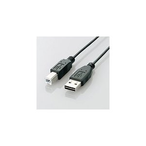 エレコム 両面挿しUSBケーブル(A-B)  1.0m  U2C-DB10BK U2C-DB10BK