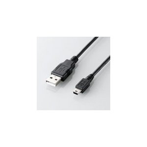 エレコム ゲーム機用USB2.0ケーブル（mini-Bタイプ）　[ブラック]  5.0m  U2C-GMM50BK U2C-GMM50BK