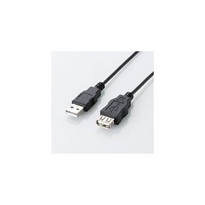 エレコム エコUSB2.0延長ケーブル（AM - AFタイプ）[ブラック]  3.0m U2C-JE30BK U2C-JE30BK