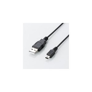 エレコム エコUSB2.0ケーブル（A - mini-Bタイプ）[ブラック]  5.0m U2C-JM50BK U2C-JM50BK