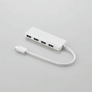 USB3.1(Gen1)HUB/Type-C/Aメス4ポート/バスパワー/15cmケーブル/ホワイト
