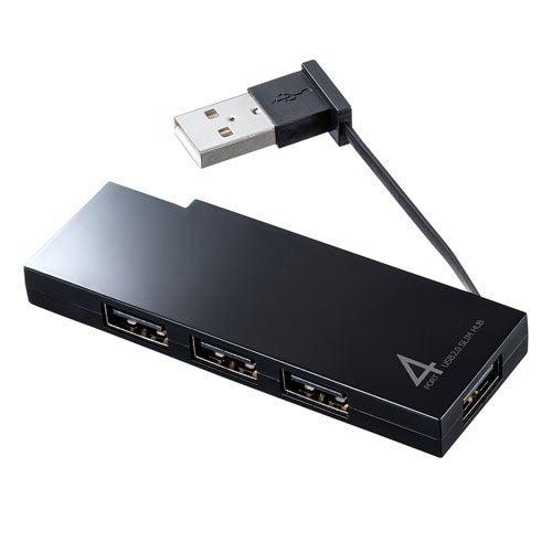 サンワサプライ USB2.0ハブ(4ポート・ブラック） USB-2H416BK