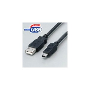 エレコム フェライトシース USB2.0対応ケーブル(A：ミニBタイプ) USB-FSM518