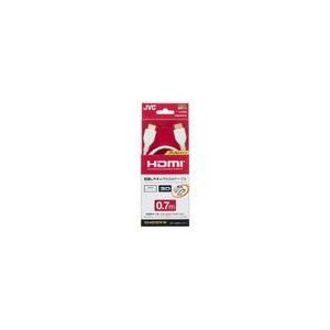 JVCケンウッド HDMIケーブル Hi-Fi[24金メッキ] [3重シールド] 0.7m ホワイト VX-HD107V-W VX-HD107V-W