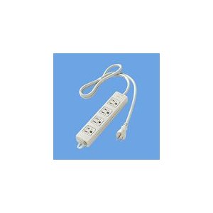パナソニック　OAタップ(接地15A形) 4コ口 グレー 1mコード付 マグネット付 WCH2314H