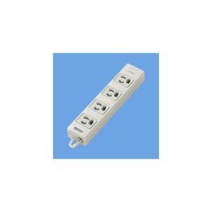 パナソニック　OAタップ(接地15A抜け止め形) 4コ口 グレー マグネット付 電源表示付 WCH24043H
