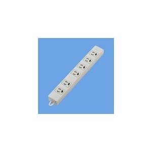 パナソニック　OAタップ(接地15A抜け止め形) 6コ口 グレー マグネット付 WCH2406H