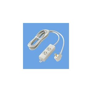 パナソニック　OAタップ(接地15A引掛形) 2コ口 グレー 3mコード付 マグネット付 WCH2632H