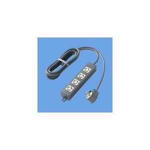 パナソニック　OAタップ(接地15A引掛形) 4コ口 ブラック 3mコード付 マグネット付 WCH2634B