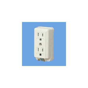 パナソニック　アースターミナル付 接地ダブルコンセント(送り端子付)(125V) WK3005