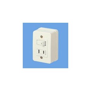 パナソニック　コンセント付タンブラスイッチ ハイ角連用 WS3901W